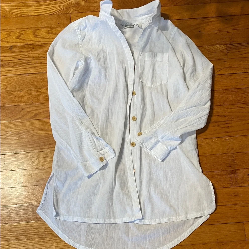 L.L. Bean White Swim Coverup - Picture 2 of 7